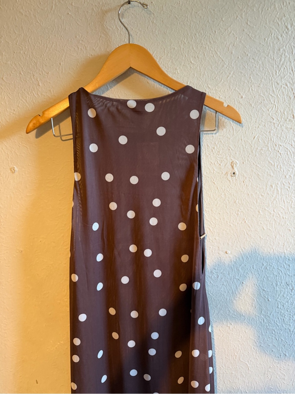 Caroline Constas Chocolate Brown Maxi Skirt with White Polka Dots - Picture 5 of 5